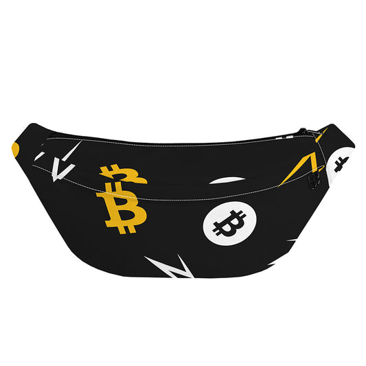Bitcoin Symbol Pattern Print Fanny Pack