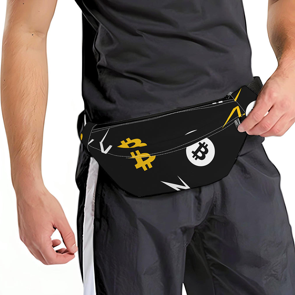 Bitcoin Symbol Pattern Print Fanny Pack