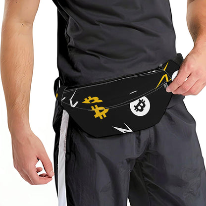 Bitcoin Symbol Pattern Print Fanny Pack