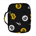 Bitcoin Symbol Pattern Print Front Pocket Bible Bag