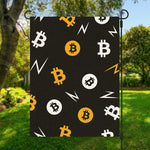 Bitcoin Symbol Pattern Print Garden Flag