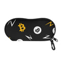 Bitcoin Symbol Pattern Print Glasses Case