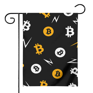 Bitcoin Symbol Pattern Print House Flag