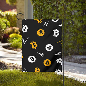 Bitcoin Symbol Pattern Print House Flag