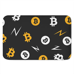 Bitcoin Symbol Pattern Print Indoor Door Mat