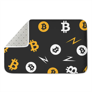 Bitcoin Symbol Pattern Print Indoor Door Mat