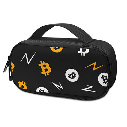 Bitcoin Symbol Pattern Print Insulin Cooler Travel Case