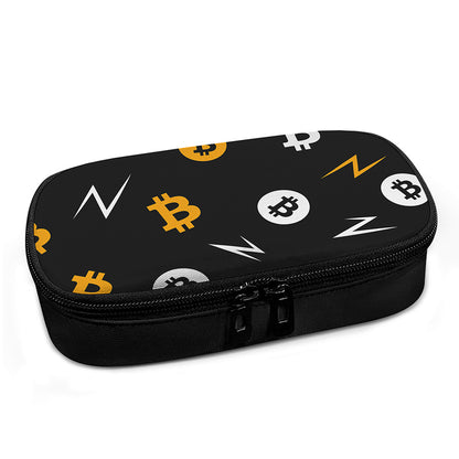 Bitcoin Symbol Pattern Print Insulin Cooler Travel Case