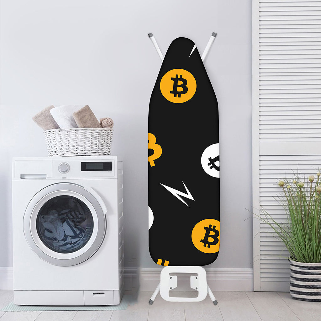 Bitcoin Symbol Pattern Print Ironing Board Cover