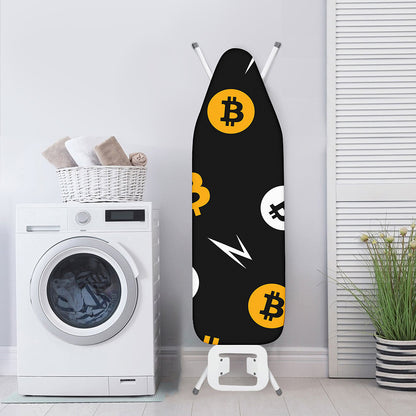 Bitcoin Symbol Pattern Print Ironing Board Cover
