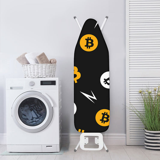 Bitcoin Symbol Pattern Print Ironing Board Cover