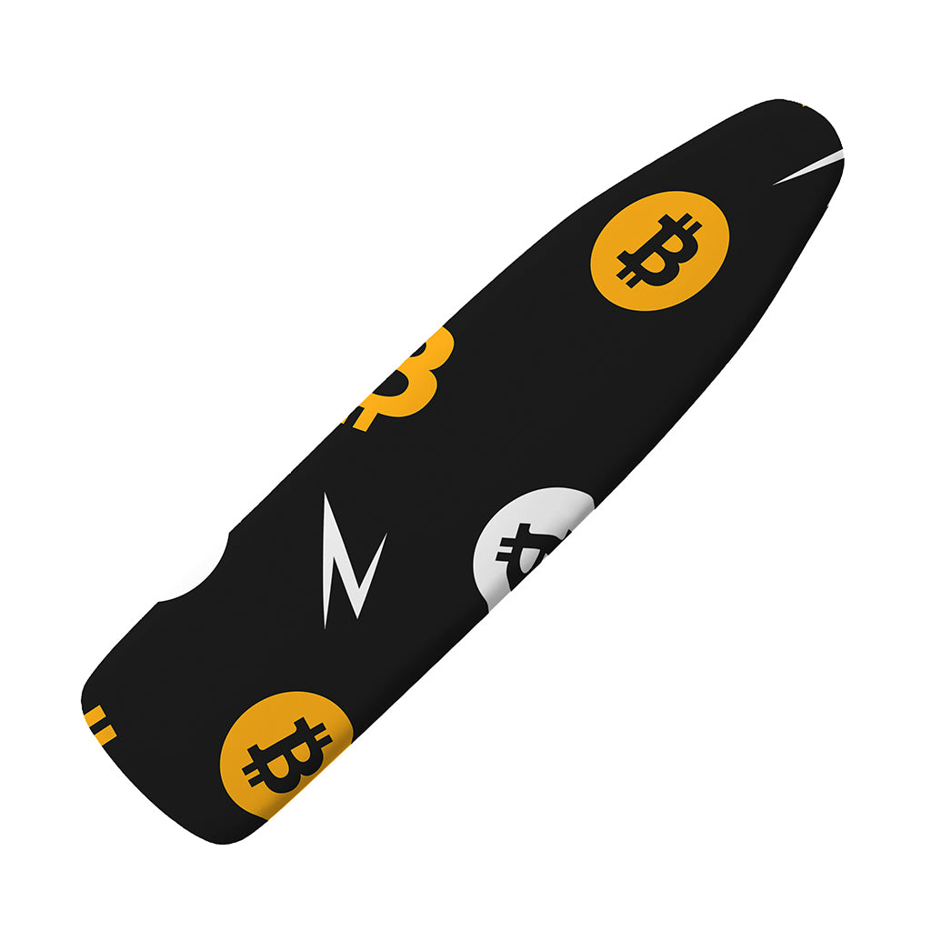 Bitcoin Symbol Pattern Print Ironing Board Cover