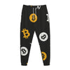 Bitcoin Symbol Pattern Print Jogger Pants