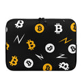 Bitcoin Symbol Pattern Print Laptop Sleeve