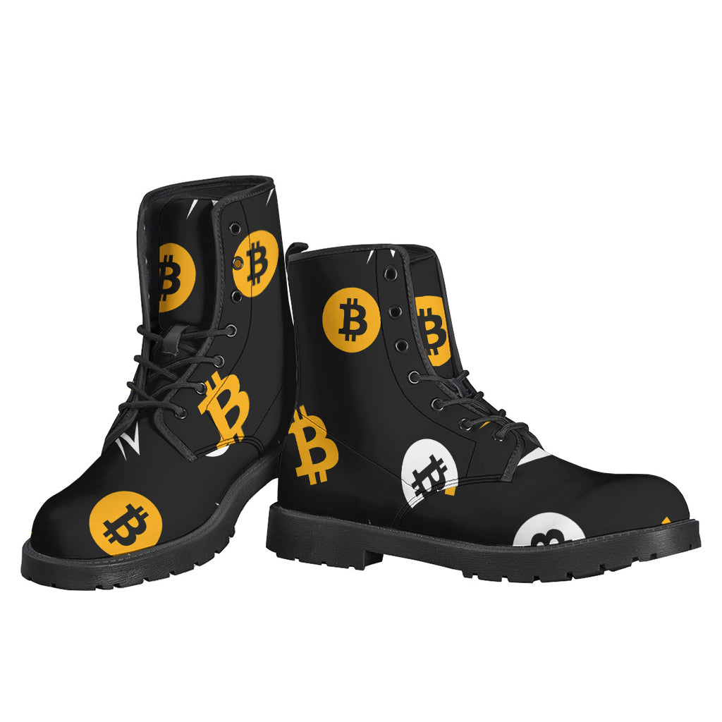 Bitcoin Symbol Pattern Print Backpack