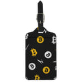Bitcoin Symbol Pattern Print Luggage Tag