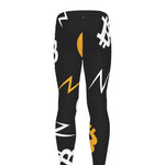 Bitcoin Symbol Pattern Print Men's leggings