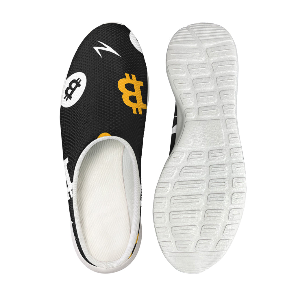 Bitcoin Symbol Pattern Print Mesh Casual Shoes