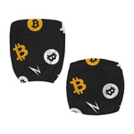 Bitcoin Symbol Pattern Print Office Chair Cover