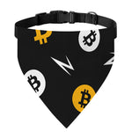 Bitcoin Symbol Pattern Print Over The Collar Dog Bandana