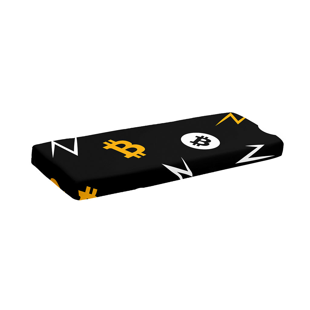 Bitcoin Symbol Pattern Print Piano Keyboard Cover