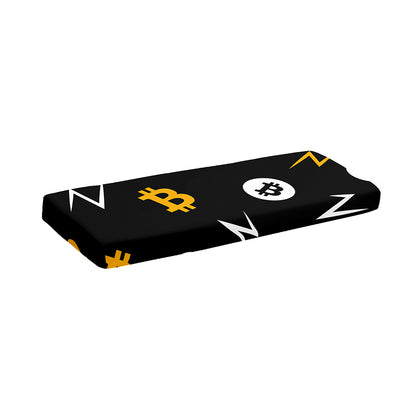Bitcoin Symbol Pattern Print Piano Keyboard Cover