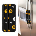 Bitcoin Symbol Pattern Print Refrigerator Handle Covers