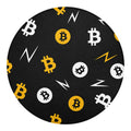 Bitcoin Symbol Pattern Print Round Blanket