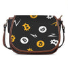 Bitcoin Symbol Pattern Print Saddle Bag