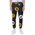 Bitcoin Symbol Pattern Print Joggers