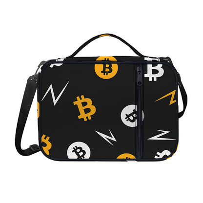 Bitcoin Symbol Pattern Print Shoulder Strap Bible Bag