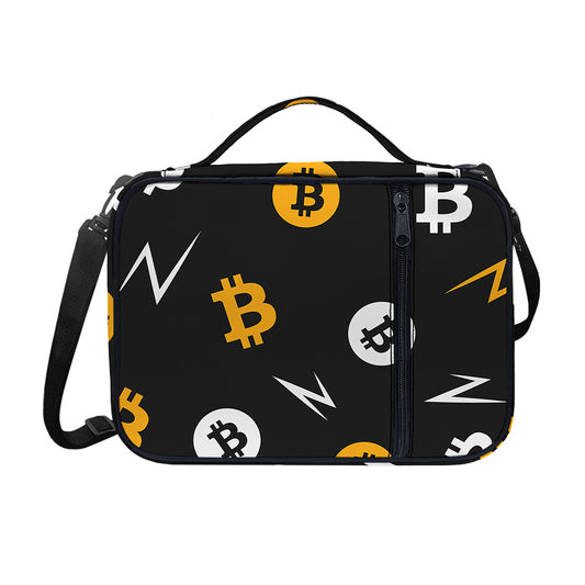 Bitcoin Symbol Pattern Print Shoulder Strap Bible Bag