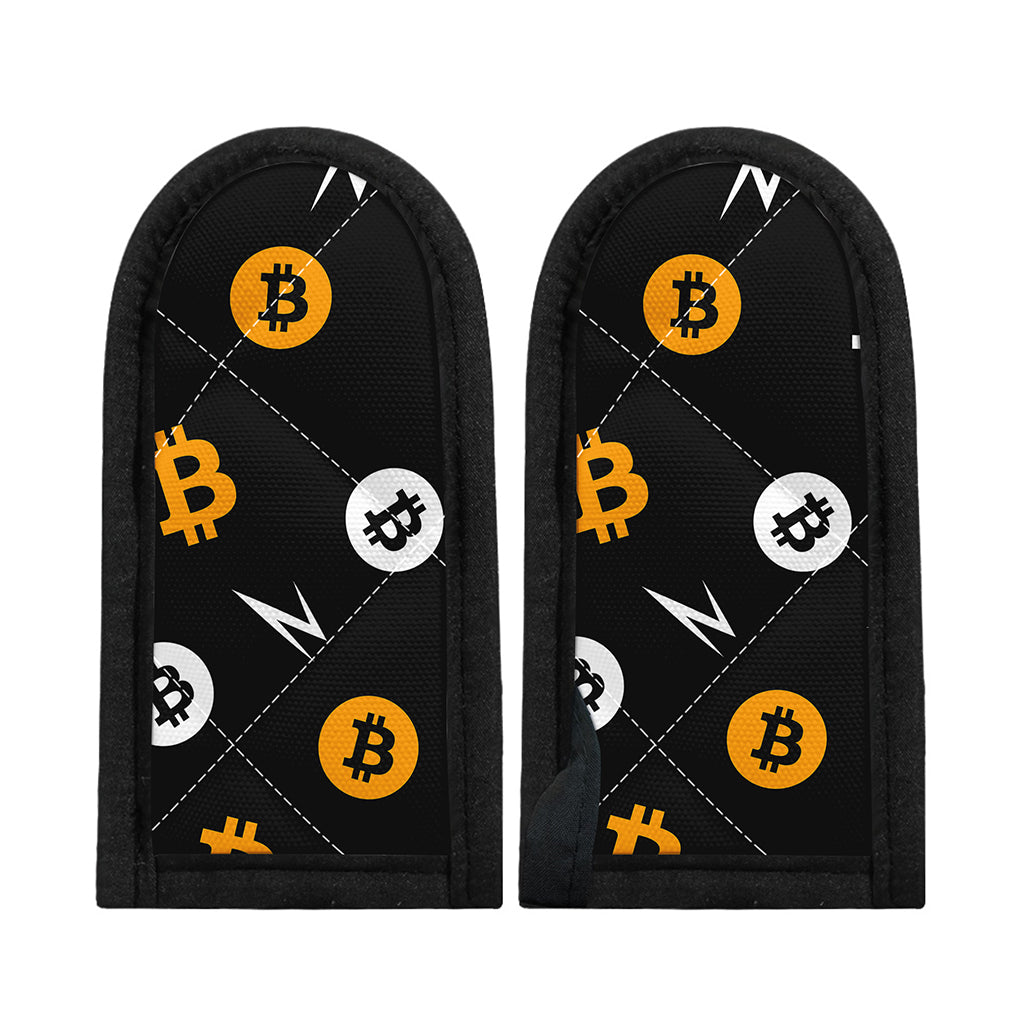 Bitcoin Symbol Pattern Print Skillet Handle Cover