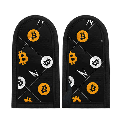 Bitcoin Symbol Pattern Print Skillet Handle Cover