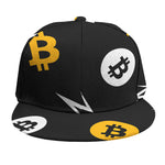 Bitcoin Symbol Pattern Print Snapback Cap