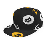 Bitcoin Symbol Pattern Print Snapback Cap