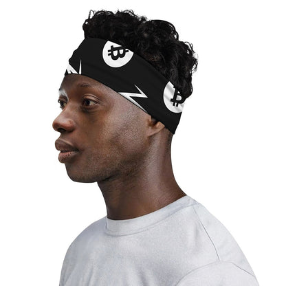 Bitcoin Symbol Pattern Print Sports Headband