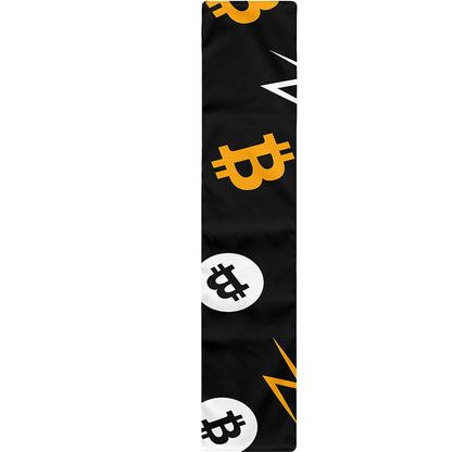 Bitcoin Symbol Pattern Print Table Runner