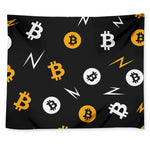 Bitcoin Symbol Pattern Print Tapestry