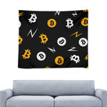 Bitcoin Symbol Pattern Print Tapestry