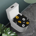 Bitcoin Symbol Pattern Print Toilet Lid Cover
