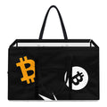 Bitcoin Symbol Pattern Print Utility Tote Bag