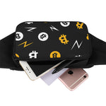 Bitcoin Symbol Pattern Print Waist Bag