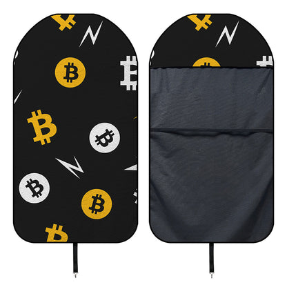 Bitcoin Symbol Pattern Print Waterproof Car Seat Cover