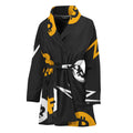 Bitcoin Symbol Pattern Print Women's Bathrobe