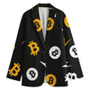 Bitcoin Symbol Pattern Print Women's Blazer