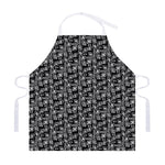 Black Adinkra Symbols Pattern Print Adjustable Apron