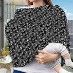 Black Adinkra Symbols Pattern Print Baby Seat Cover