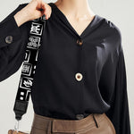 Black Adinkra Symbols Pattern Print Bag Strap