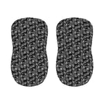 Black Adinkra Symbols Pattern Print Bar Stool Covers